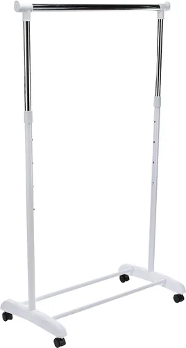 Whitmor Perchero de ropa ajustable con ruedas cromado