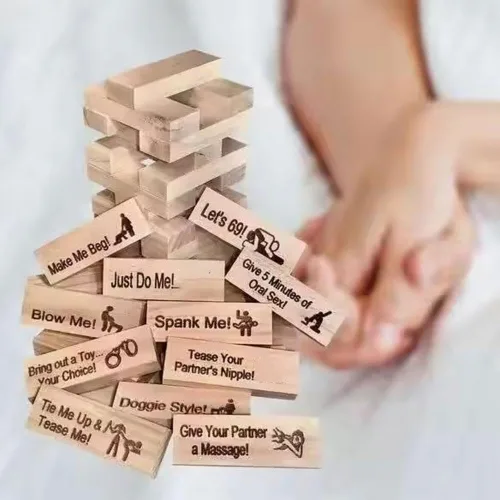 Miniatura 8 de Juego de torre de lujuria para adultos, juego de torre de bloque súper travieso de 48 piezas, juegos para parejas para adultos, juego de bloques
