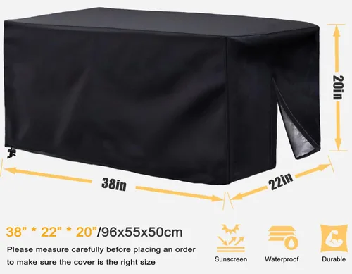 Miniatura 4 de Funda plegable impermeable para carro, protección resistente para carrito de jardín (38 x 22 x 20 pulgadas)