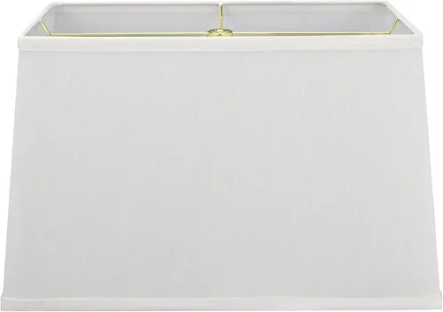 Miniatura 9 de Aspen Creative 32036 Pantalla de lámpara rectangular de estilo transicional con construcción de araña de forma rígida en color blanco hueso, 14