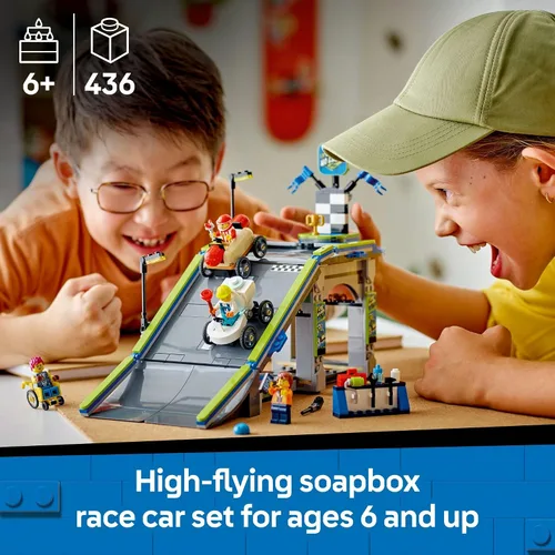 Miniatura 2 de LEGO City No Limits: Race Car Ramp Track Toy - Juguete de construcción para niños, niños y niñas, a partir de 6 años - Rampa de coche con caja