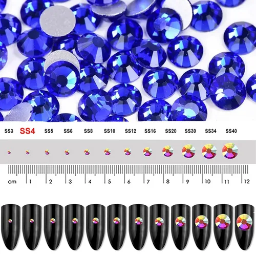 Miniatura 2 de Dowarm 1440 diamantes de imitación SS4 con parte trasera plana, diamantes de imitación de cristal con parte trasera plana de 0.069 pulgadas