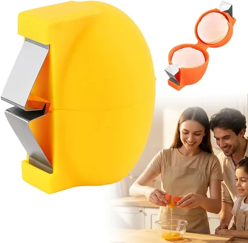 Miniatura 9 de Abridor de cáscara de huevo, herramienta de acero inoxidable, separador de huevos multifuncional para huevos crudos y duros, pelador de huevos