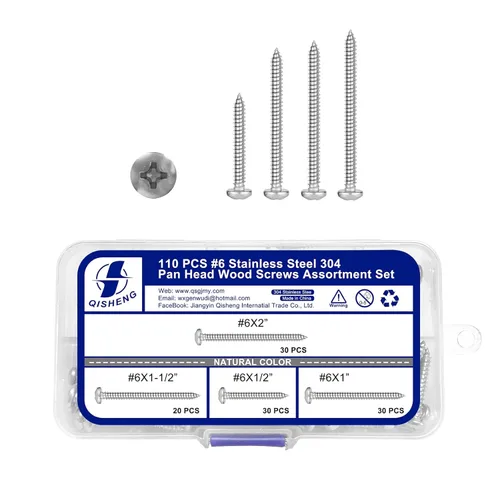 Miniatura 20 de White Head - 25 tornillos de madera Phillips de acero inoxidable #10 x 4, tornillos recubiertos blancos, tornillos de madera, tornillos de acero