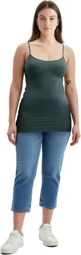 Miniatura 250 de Emmalise Camisola larga casual básica para mujer, con tirantes ajustables, top en capas