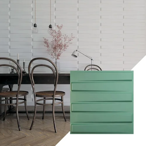 Miniatura 11 de Ekena Millwork 19 5/8 pulgadas de ancho x 19 5/8 pulgadas de alto, Keyes EnduraWall decorativo 3D, laguna satinada (cubre 2.67 pies cuadrados).