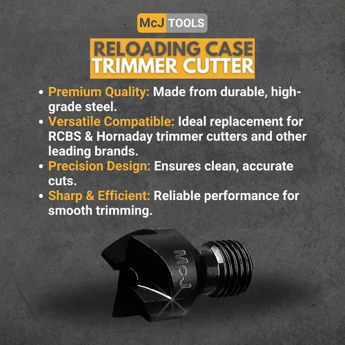 Miniatura 5 de McJ Tools Recargar Caso Cortador de Recortadora (Eje 5/32")