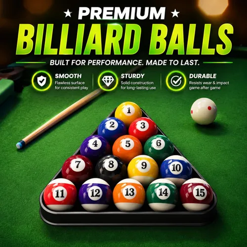 Miniatura 4 de HMQQ Juego de bolas de billar de 2-1/4 pulgadas, tamaño reglamentario, bolas de mesa de billar para repuesto (16 bolas de resina)