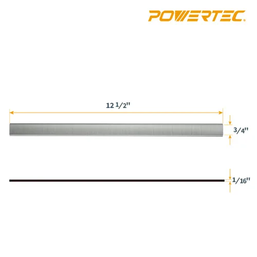 Miniatura 4 de POWERTEC Cuchillas cepilladoras de 12 pulgadas para Delta TP300, 22-540, repuesto para cuchillos cepilladores 22-547, juego de 2 (12810)