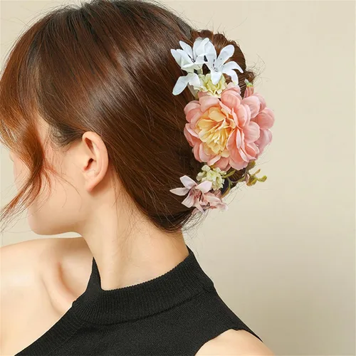 Pinzas y Clips para el Cabello con Flores Estilo Francés Perlas Diamantes de Imitación Mariposa Twist Banana Horquillas Accesorios para el Cabello