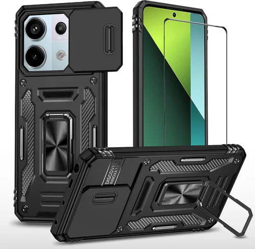 Miniatura 40 de Funda para Motorola Moto G 5G 2024 con protector de pantalla, funda protectora con protector de cámara, funda protectora con función atril para Moto