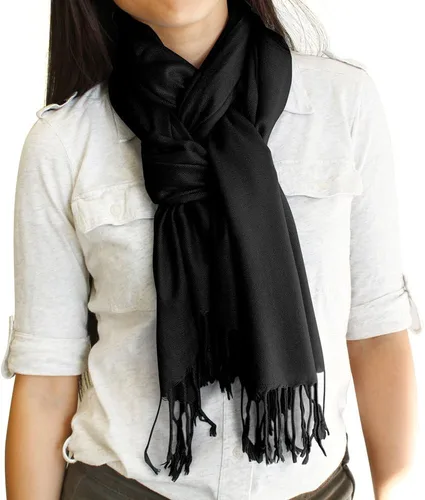 Miniatura 2 de GEARONIC TM bufanda de invierno de tela suave, de moda, en colores lisos, para mujer.