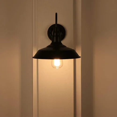 Miniatura 6 de LynPon Juego de 2 apliques de pared de cuello de cisne para interiores, color negro, juego de 2 lámparas rústicas de pared, iluminación industrial