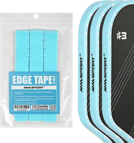 Miniatura 20 de PICKLETECH Cinta de protección de pala de pickleball – Protector de borde de cabeza de paleta – Cinta de protección de borde de raqueta ajuste