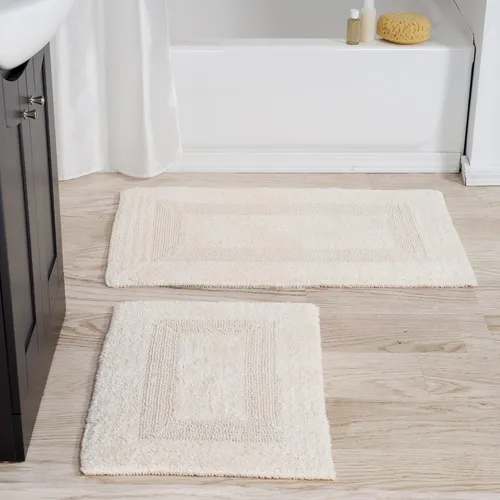 Miniatura 12 de Lavish Home Bathroom Rugs Set - 2-Piece Cotton Bathroom Mat Set, Machine Washable Standard & Large Bath Mats for Washroom, Kitchen, or Laundry Room