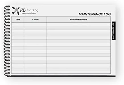 Miniatura 3 de Libro de registro de vuelo RC – Edición Deluxe – Libro de registro de aviones RC todo en uno con registro de vuelo, registro de mantenimiento