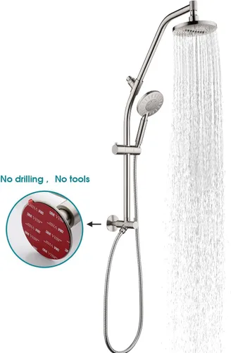 Miniatura 3 de BRIGHT SHOWERS Cabezales de ducha de lluvia combo de 79 pulgadas de cable extra largo de acero inoxidable manguera de ducha de mano