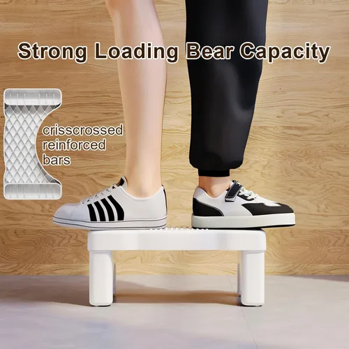 Miniatura 2 de Taburete de inodoro prémium para adultos, taburete antideslizante para baño, taburete portátil para adultos y niños, escalón de 7 pulgadas