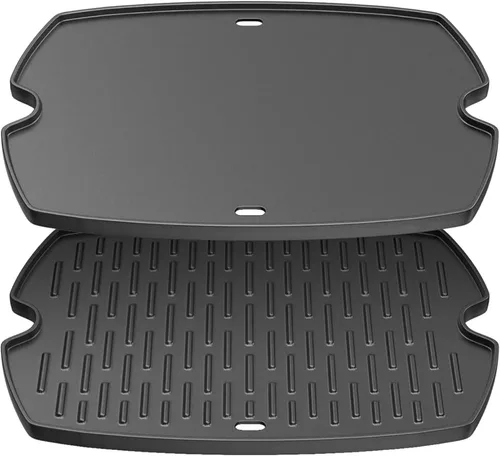 Safbbcue 7583 - Plancha de hierro fundido de 21.5 pulgadas para Weber Q2200 Q2000 Q2400 Q200 Q220 Q240 Series Placa de parrilla de gas para Weber