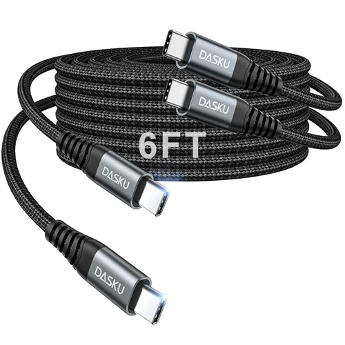 Miniatura 21 de Cable USB C a USB C extra largo de 100 W [paquete de 15 pies/2 unidades] Cable de carga rápida compatible con iPhone 17/17 Pro Max, iPhone 16 Negro