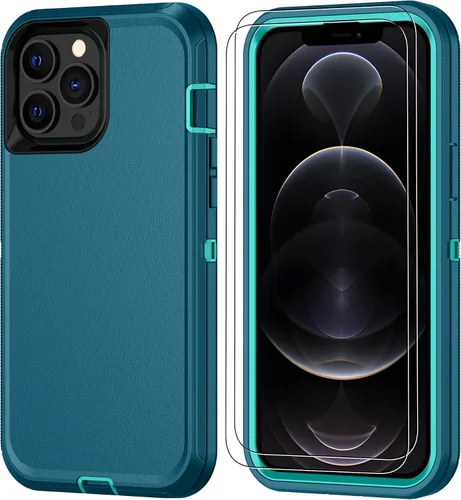 Miniatura 37 de Jshru para iPhone XR Funda con [2 Pack] Protector de Pantalla HD, [Grado Militar] 3-en-1 Resistente Protector de Cuerpo Completo a Prueba de Negro