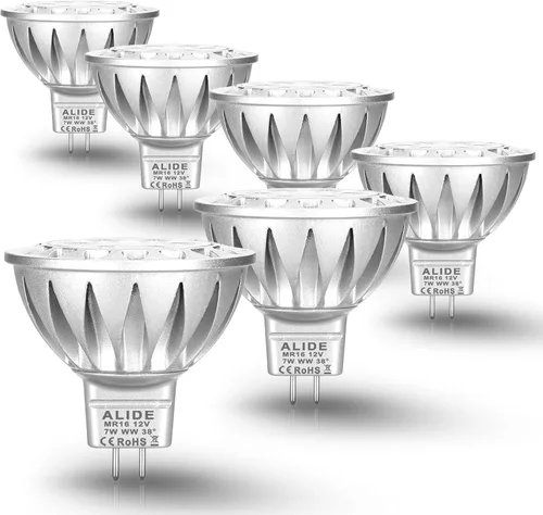 Miniatura 7 de ALIDE Bombillas LED MR16 de 15 grados, ángulo de haz estrecho de 15°, GU5.3 20 W 35 W equivalente a halógeno, 5 W, 450 lúmenes, 2700 K, blanco