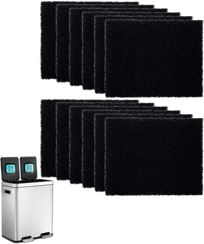 Paquete de 12 recambios de filtro absorbente de olores para Home Zone Living Kitchen Basurero, desodorante de carbón activado compatible con