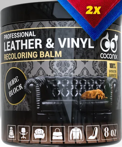Miniatura 10 de COCONIX Bálsamo recolorante de cuero y vinilo, color marrón coñac, restaura el cuero desteñido, desgastado y pelado y el vinilo en sofás, sillas