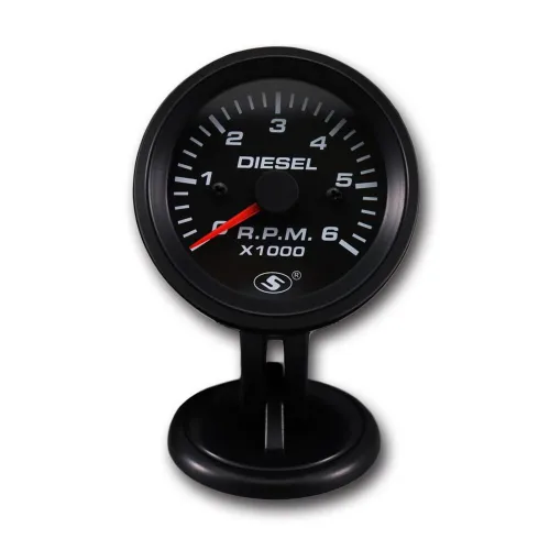 MOTOR METER RACING 52 mm 2-1/16" Tacómetro Universal para Alternador de Motor Diesel 6000 RPM Esfera Negra en Salpicadero