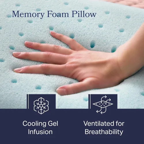 Miniatura 5 de Almohada de espuma viscoelástica de gel ventilada Weekender. Funda lavable. Tamaño estándar