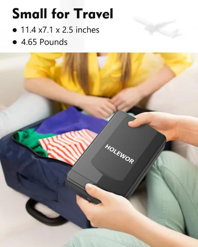 Miniatura 2 de HOLEWOR Caja Fuerte para Armas Pequeña Caja Fuerte para Pistola Caja de Bloqueo Biométrica para Pistola, Acceso Rápido por Huella Dactilar Funda