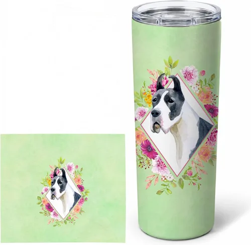 Miniatura 258 de Caroline's Treasures CK4270TBL20 - Vaso delgado de acero inoxidable de 20 onzas con aislamiento al vacío de doble pared, reutilizable