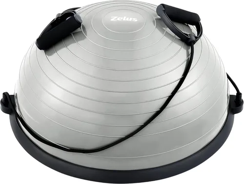 Miniatura 11 de ZELUS Entrenador de pelota de equilibrio con bandas de resistencia y bomba de pie, pelota de yoga inflable para entrenamientos de gimnasio en casa