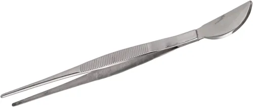 Miniatura 8 de Fdit Pinzas para bonsái de acero inoxidable, pinzas de jardinería para plantas, mango largo, herramienta de bonsái de jardinería, pinzas largas