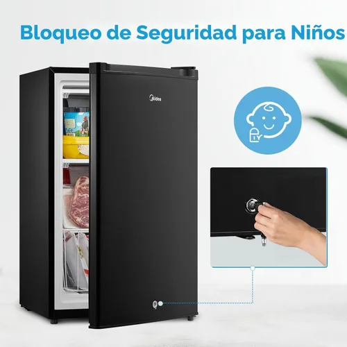 Miniatura 7 de Midea MRU03M2ABB - Congelador vertical, mini congelador de 3.0 pies cúbicos, para cocina, apartamento, oficina, sótano o dormitorio, negro Blanco