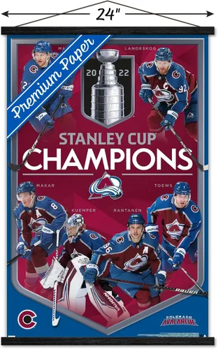 Miniatura 3 de Trends International NHL Colorado Avalanche - Póster conmemorativo de la Copa Stanley Champions 2022, 22.375 x 34 pulgadas, paquete de impresión