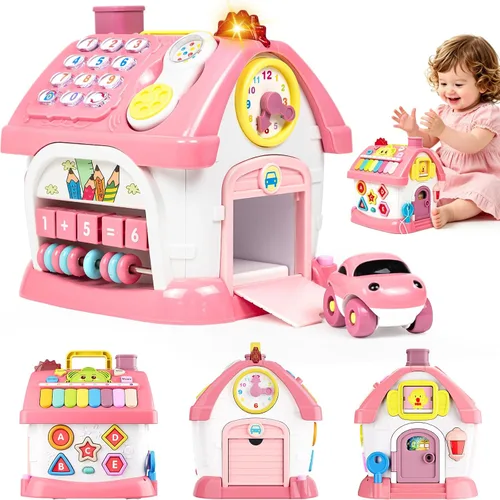 Miniatura 8 de Marstone Juguetes para bebés de 1 año para niños y niñas: juguetes para niños pequeños de 1 a 2 años, casa educativa 8 en 1 para regalo