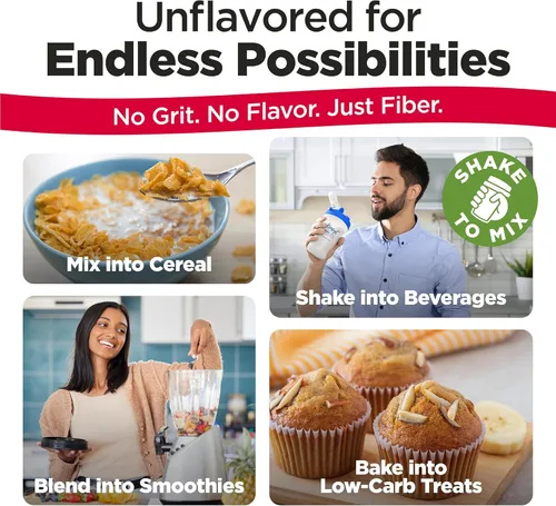 Miniatura 6 de Konsyl Polvo de fibra de psyllium diario, paquetes de palitos, suplemento de fibra en polvo, conveniente, fibra soluble totalmente natural, sin