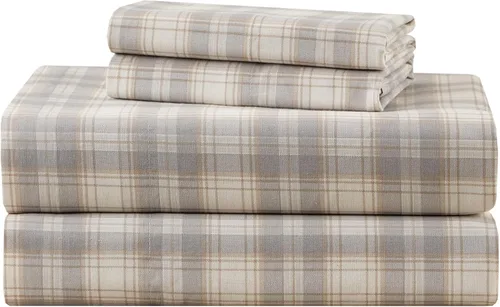 Miniatura 12 de Comfort Spaces Sábanas 100% algodón tamaño individual, transpirables, naturalmente frescas, sábanas de algodón suave con bolsillo elástico de 14