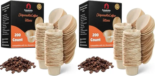 Miniatura 11 de 100 unidades de filtros K Cup Fanativita desechables con diseño de tapa inteligente, se ajustan a todas las tazas K reutilizables para Keurig