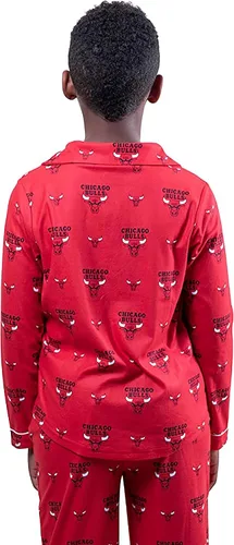 Miniatura 2 de Ultra Game NBA Boys 2-Piece Loose-fit Button Down Pajamas Set (Sizes 4-20)
