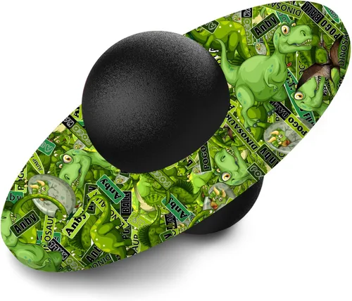 Pogo Ball for Kids & Adults Up to 200lb, Balance Coordination Trick Bounce Board Pop Ball Cool Fun Challenge Indoor Outdoor Toys Pogo Jumper Verde