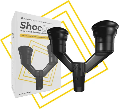 Miniatura 7 de PlayMakar ShocDuo - Cabezal de masaje de doble cabezal de absorción y reverberación para pistola de masaje MVP+