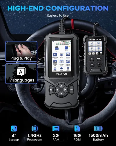 Miniatura 5 de Mucar CDE900 Escáner OBD2, Lector de Código de Auto con Sistema de Comprobación del Motor, Herramienta de Diagnóstico Automotriz con Pantalla Táctil