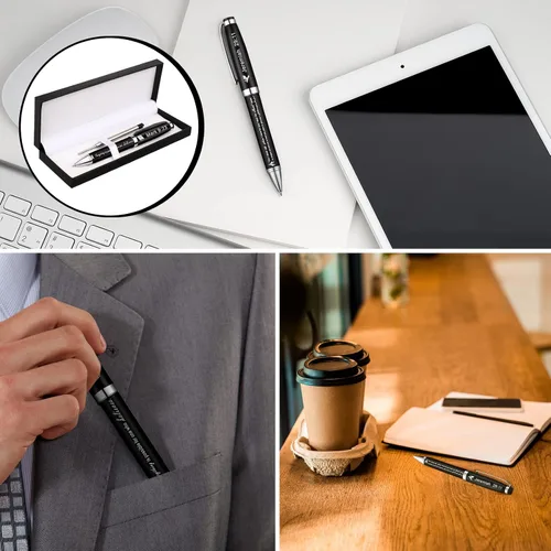 Miniatura 5 de Chinco Juego de 2 bolígrafos con versículo bíblico cristiano, regalos para pastores para hombres con caja y 2 recambios, bolígrafos inspiradores