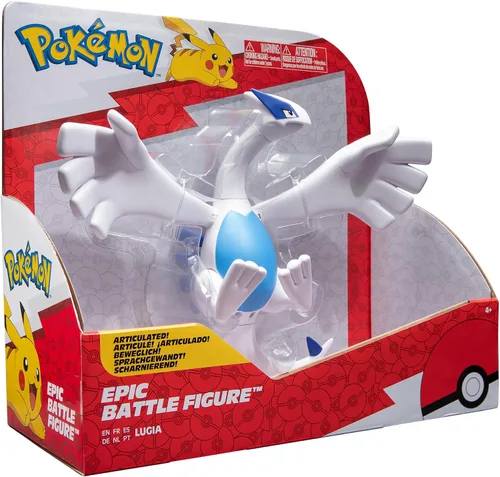 Miniatura 5 de Pokémon Lugia Figura de Batalla Épica - Figura de Batalla Épica Articulada de 12 Pulgadas con Soporte de Vuelo