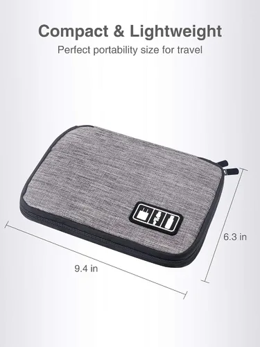 Miniatura 4 de Luxtude Bolsa organizadora de cables, bolsa organizadora de cables de viaje, organizador electrónico de viaje para cargadores y cables, bolsa