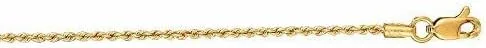 Miniatura 3 de Cadena de oro amarillo macizo de 14 quilates, 0.049in, 0.059in, 0.079in, 0.098in, 0.118in, con cierre de mosquetón