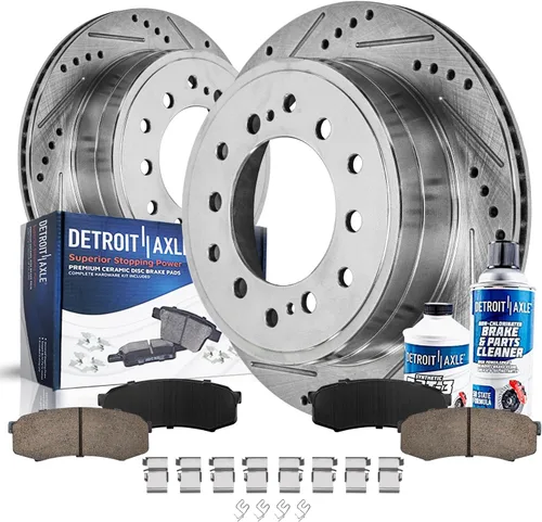 Miniatura 34 de Detroit Axle - Kit de freno delantero para Hyundai Nexo 2019-2024, rotores de freno perforados y ranurados, pastillas de freno de cerámica