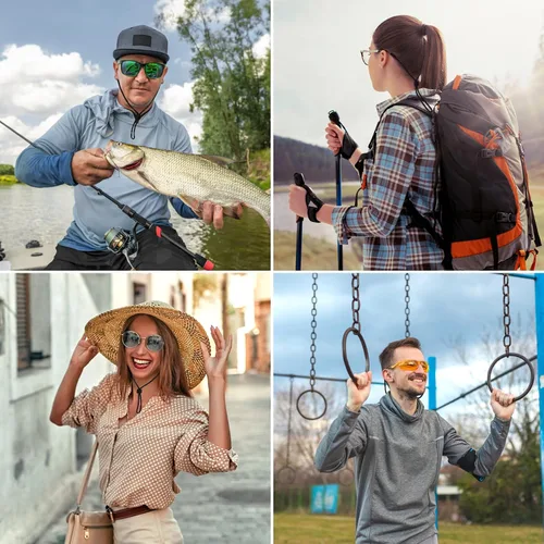 Miniatura 6 de Attmu, cordón deportivo para sostener lentes y lentes de sol, se cuelga en el cuello.